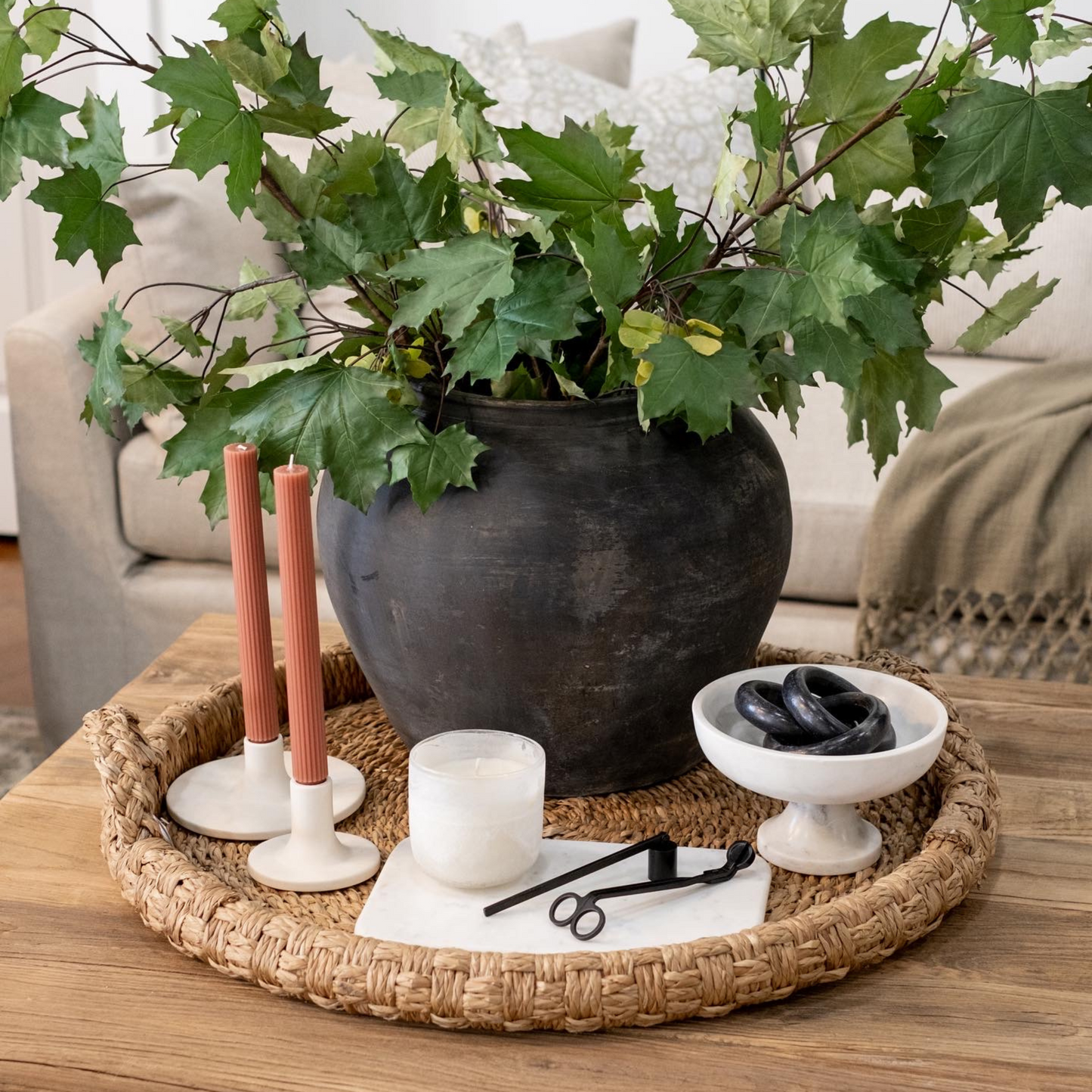 Round Braided Tray