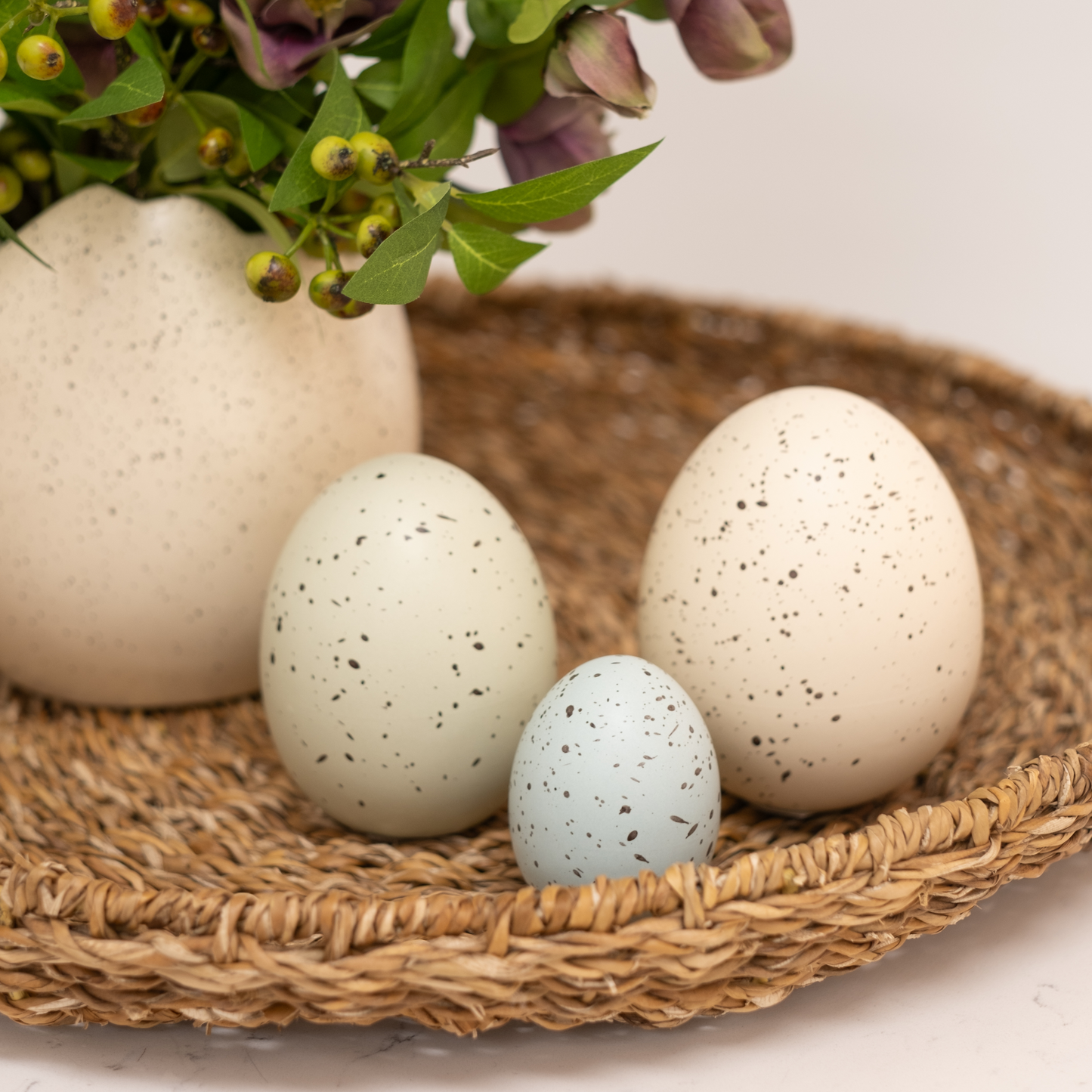 Speckled Ceramic Egg Set