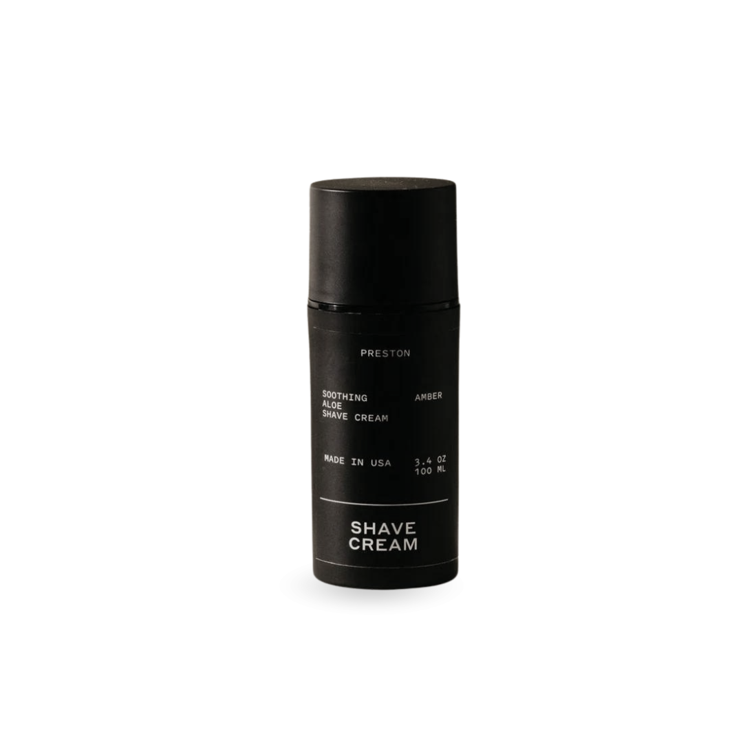 Preston Grooming Soothing Cooling Aloe Vera Shave Cream in Amber Fragrance