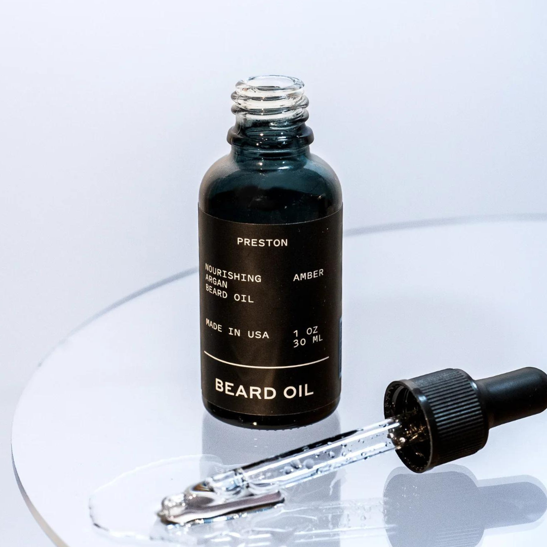 Preston Grooming Argan Oil Beard Oil in Amber