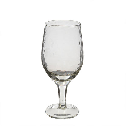 Ibiza Handmade Textured Glass Water Goblet