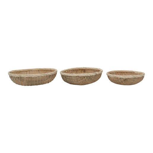 Hand-Woven Bamboo Basket