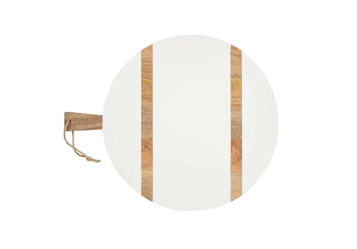 Mango Wood White Stripe Serving Board