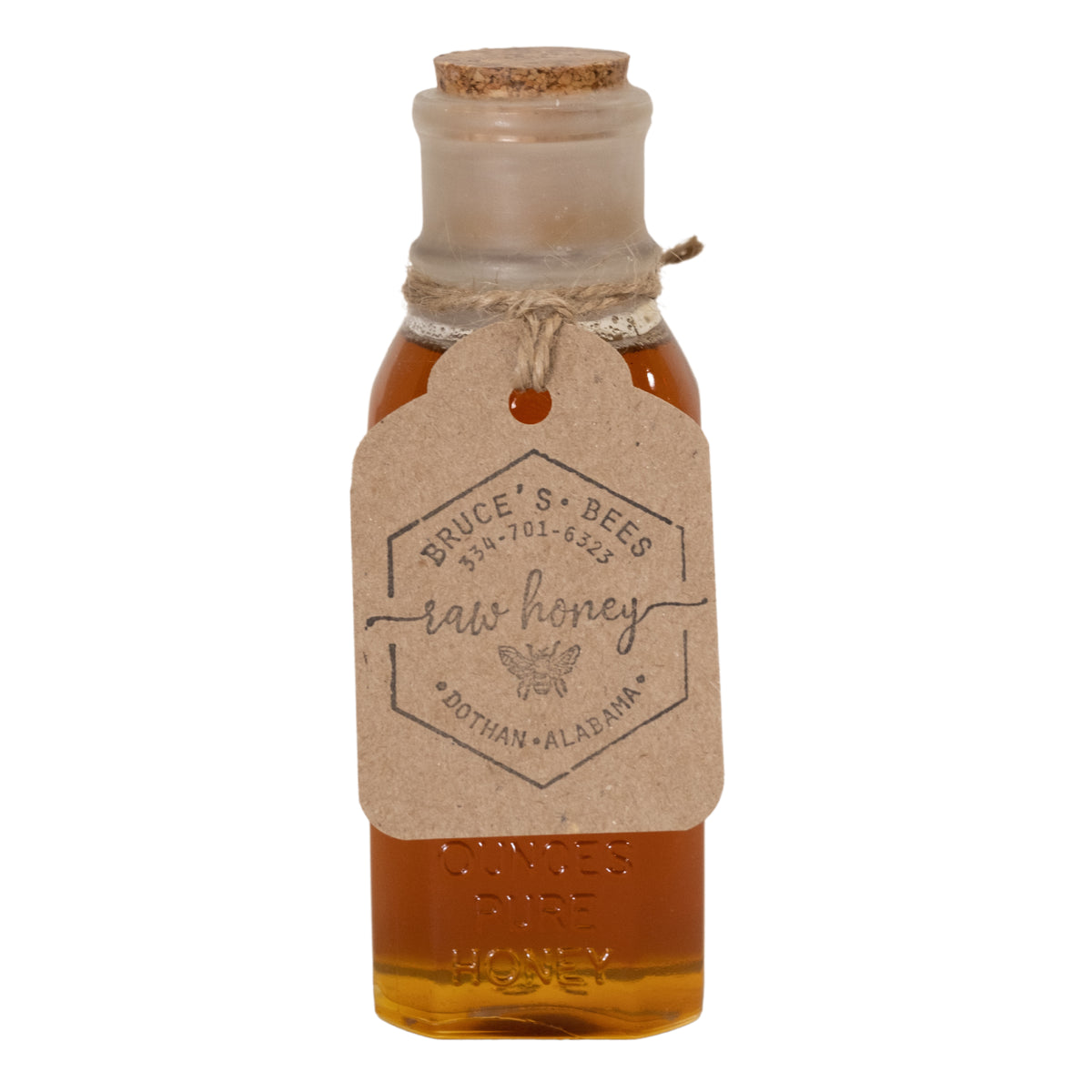 8oz Bruce's Bees Southeast Alabama Local Honey in Giftable Classic Glass Muth Jar