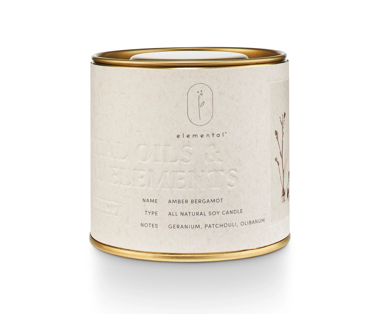 Elemental | Natural Tin Candle