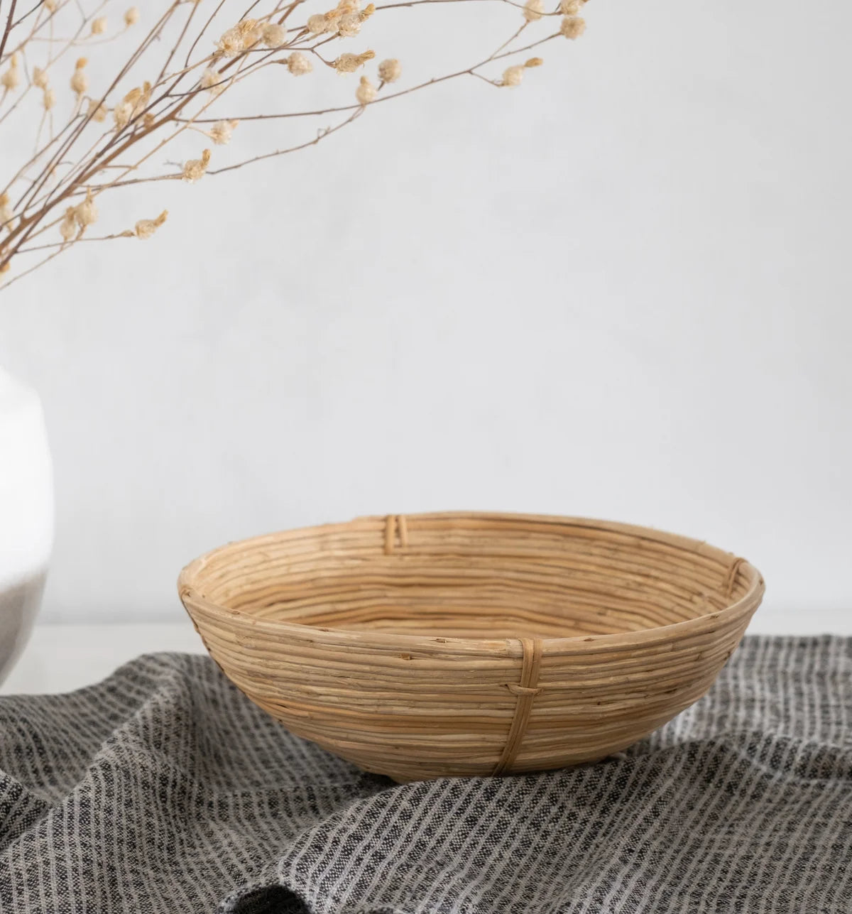 Hand-Woven Cane Bowl