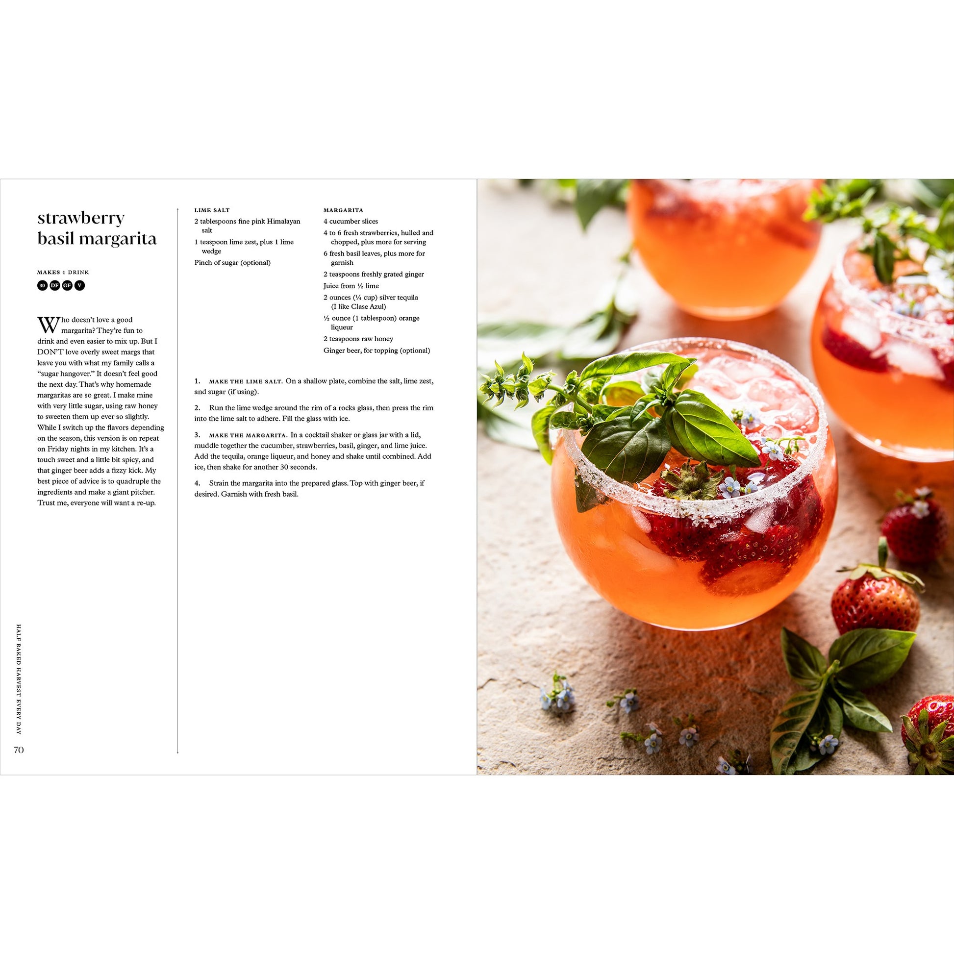 Tieghan Gerard: Half Baked Harvest Every Day: Strawberry Basil Margarita