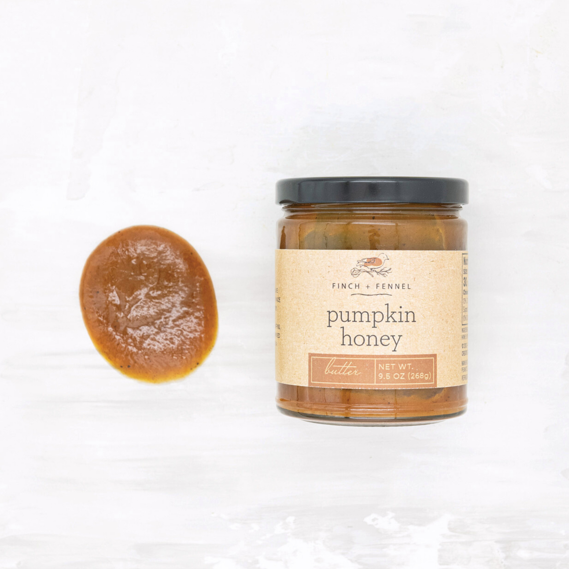 Pumpkin Honey Butter spread in a glass jar, great for gifting, a holiday favorite