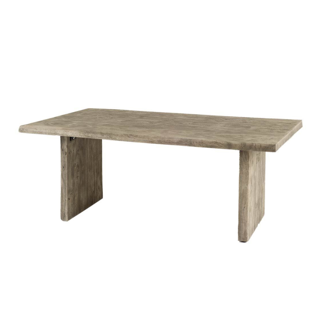 Bellamar Weathered Grey Acacia Wood Rectangular Dining Table for 6