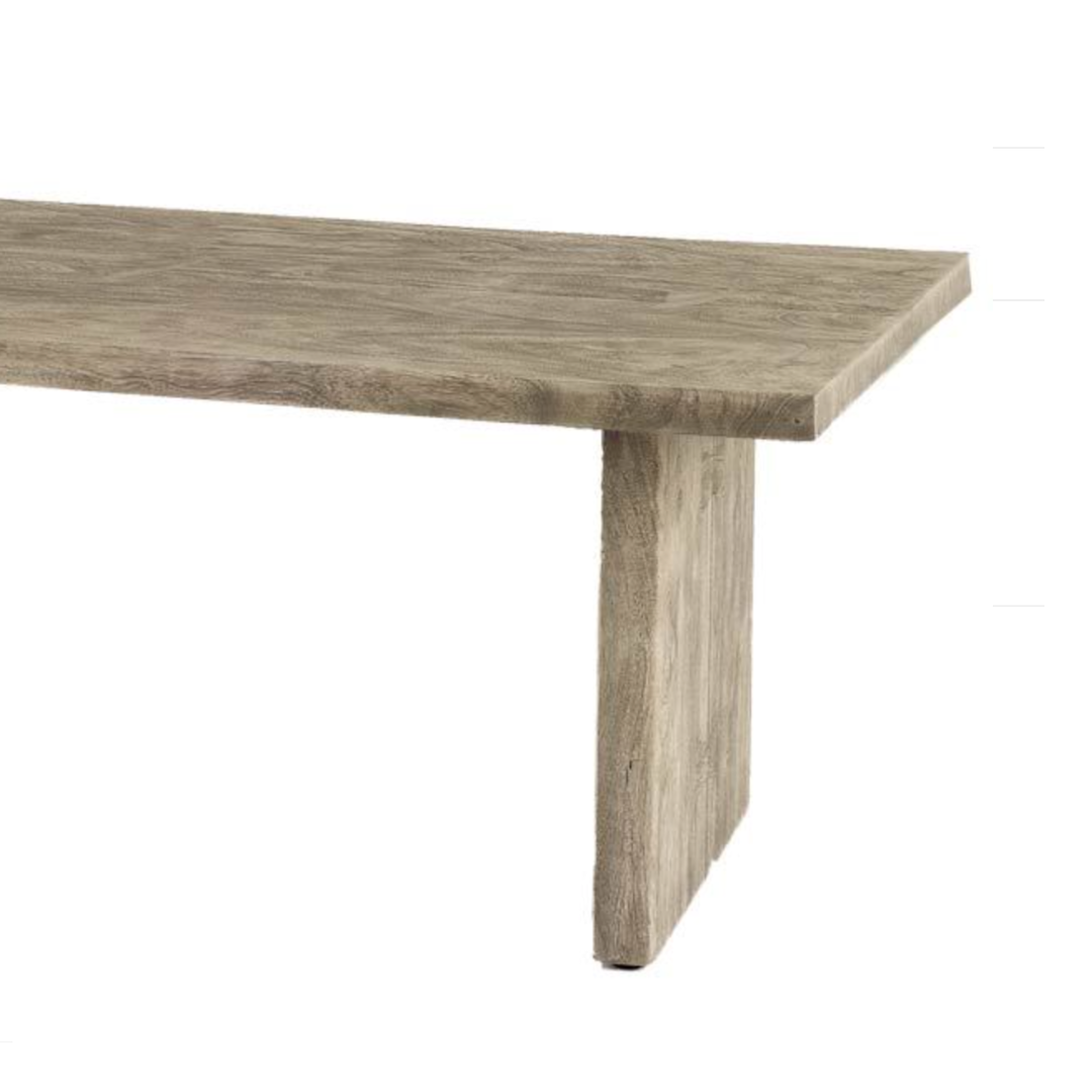 Bellamar Weathered Grey Acacia Wood Rectangular Dining Table for 6