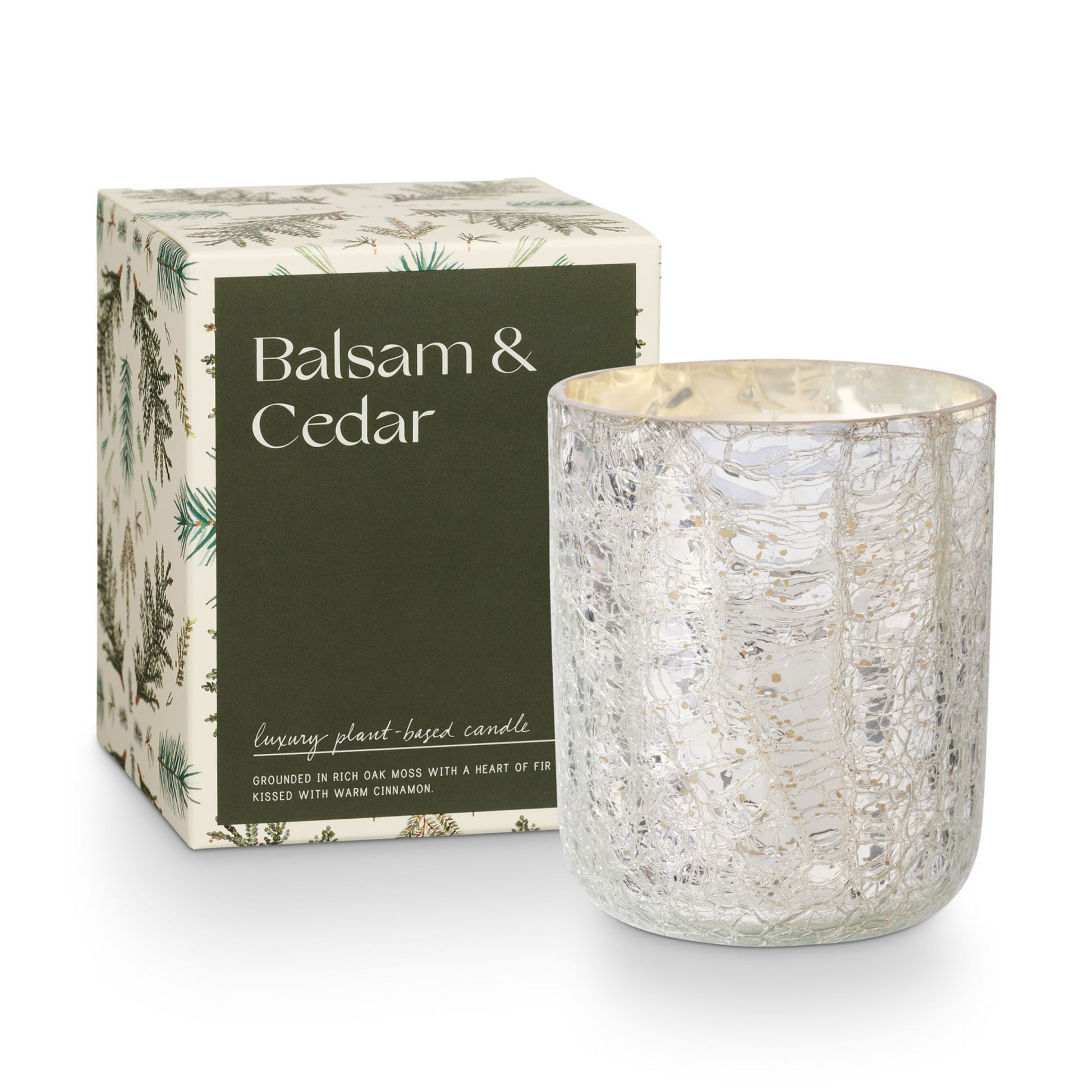 Balsam & Cedar Soy Candle, christmas scent, christmas candle, holiday scent, holiday candle, christmas gift, soy candle, christmas tree, crackle glass candle