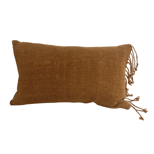 Rust Tribal Hemp Hand-Woven Hmong Pillow (Cover Only)