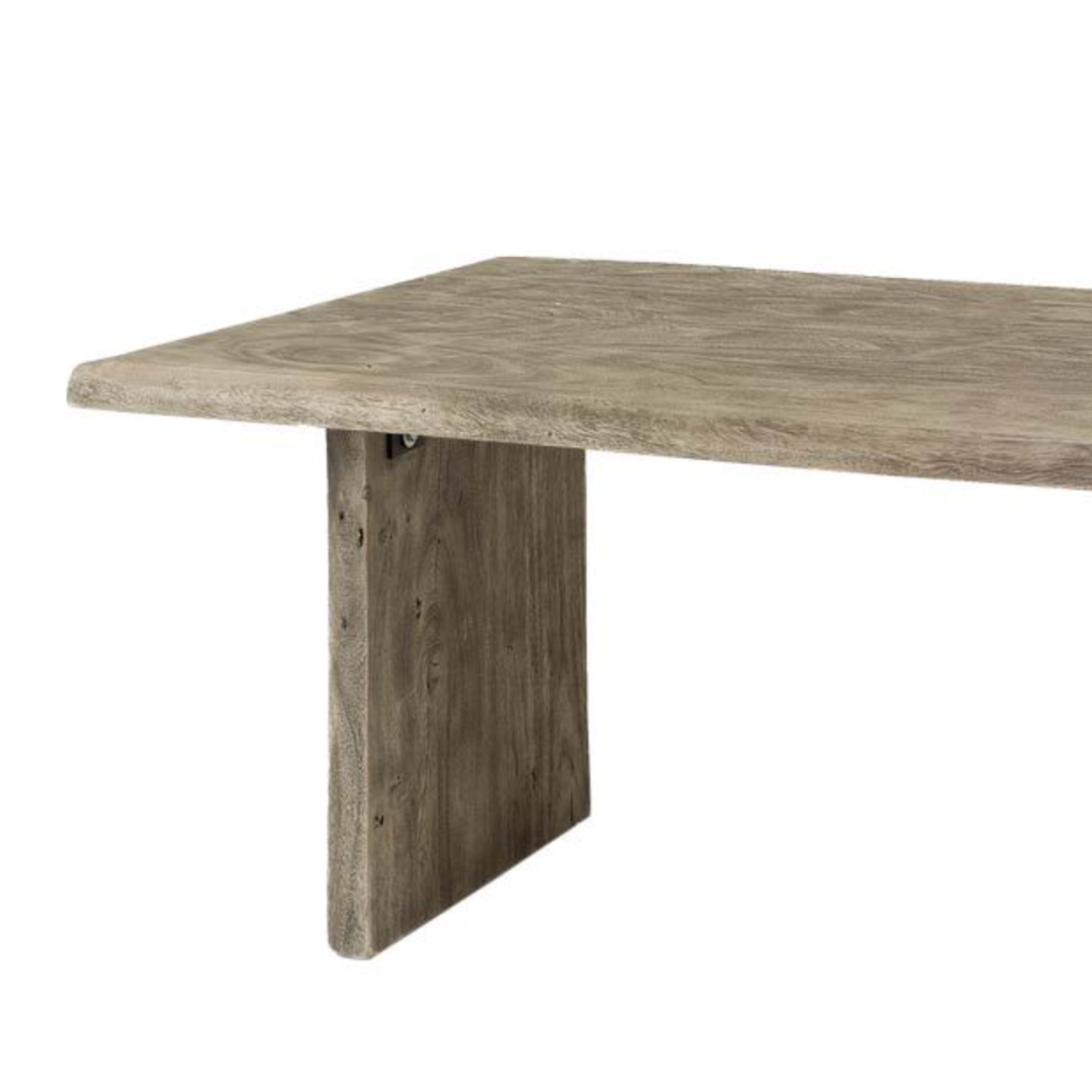 Bellamar Weathered Grey Acacia Wood Rectangular Dining Table for 6