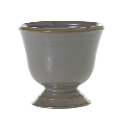 Carraway Ceramic Compote Vase in Dove Grey