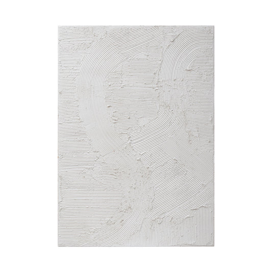 Zenith White Modern Textured Wall Art