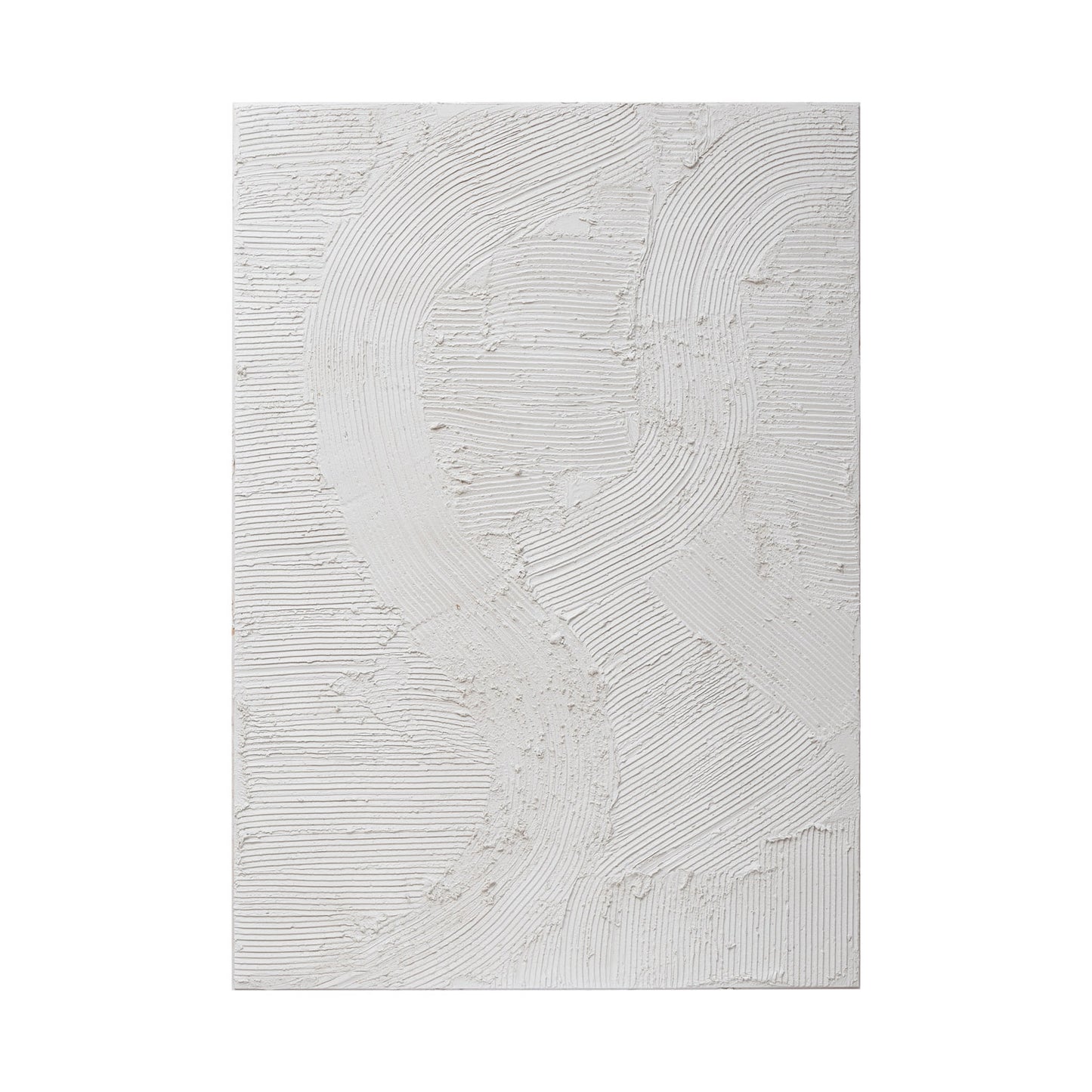 Zenith White Modern Textured Wall Art