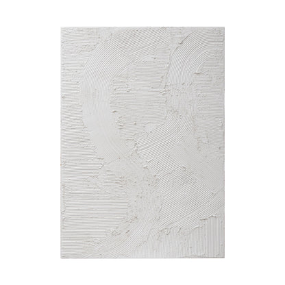 Zenith White Modern Textured Wall Art