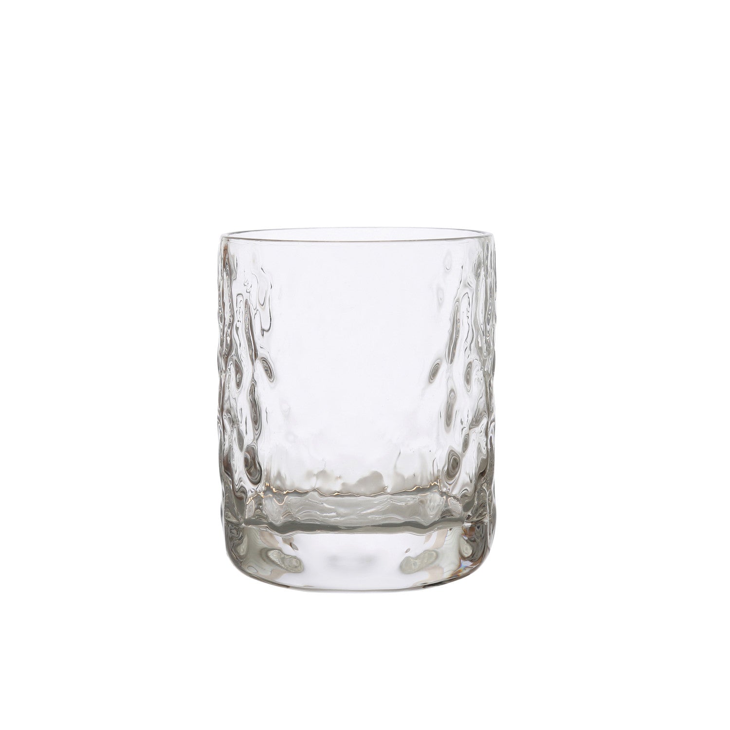 Alon Modern Unique Design Hammered Textured Glass Drinkware Set Tumbler Glass