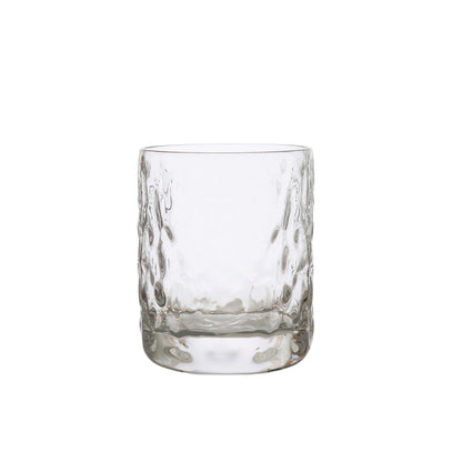 Alon Modern Unique Design Hammered Textured Glass Drinkware Set Tumbler Glass