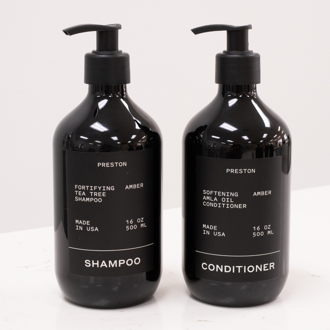 Preston Grooming Amber Vegan Non-Toxic Paraben Free Shampoo and Conditioner