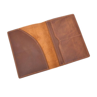 Asher Genuine Leather Cognac Brown Passport Holder