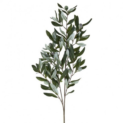 Muted Green Faux Olive Branch Spray