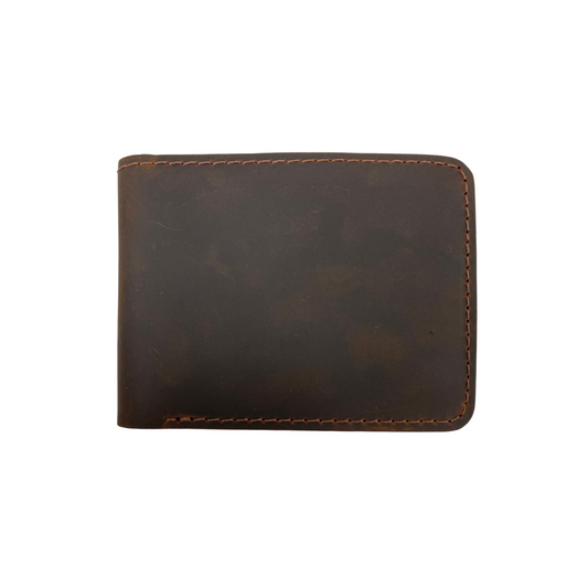 Declan Dark Brown Genuine Leather Bifold Wallet with 4 Card Slots