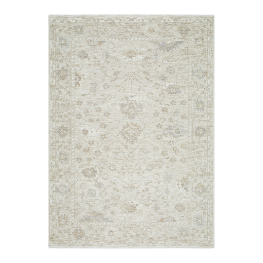 Demi Medium Pile Light Silver Grey Premium Polyester Turkish-Made Area Rug