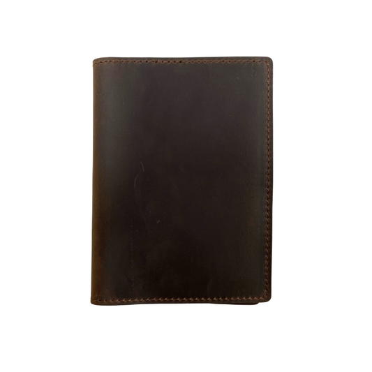 Eason Dark Brown Genuine Leather Passport Holder