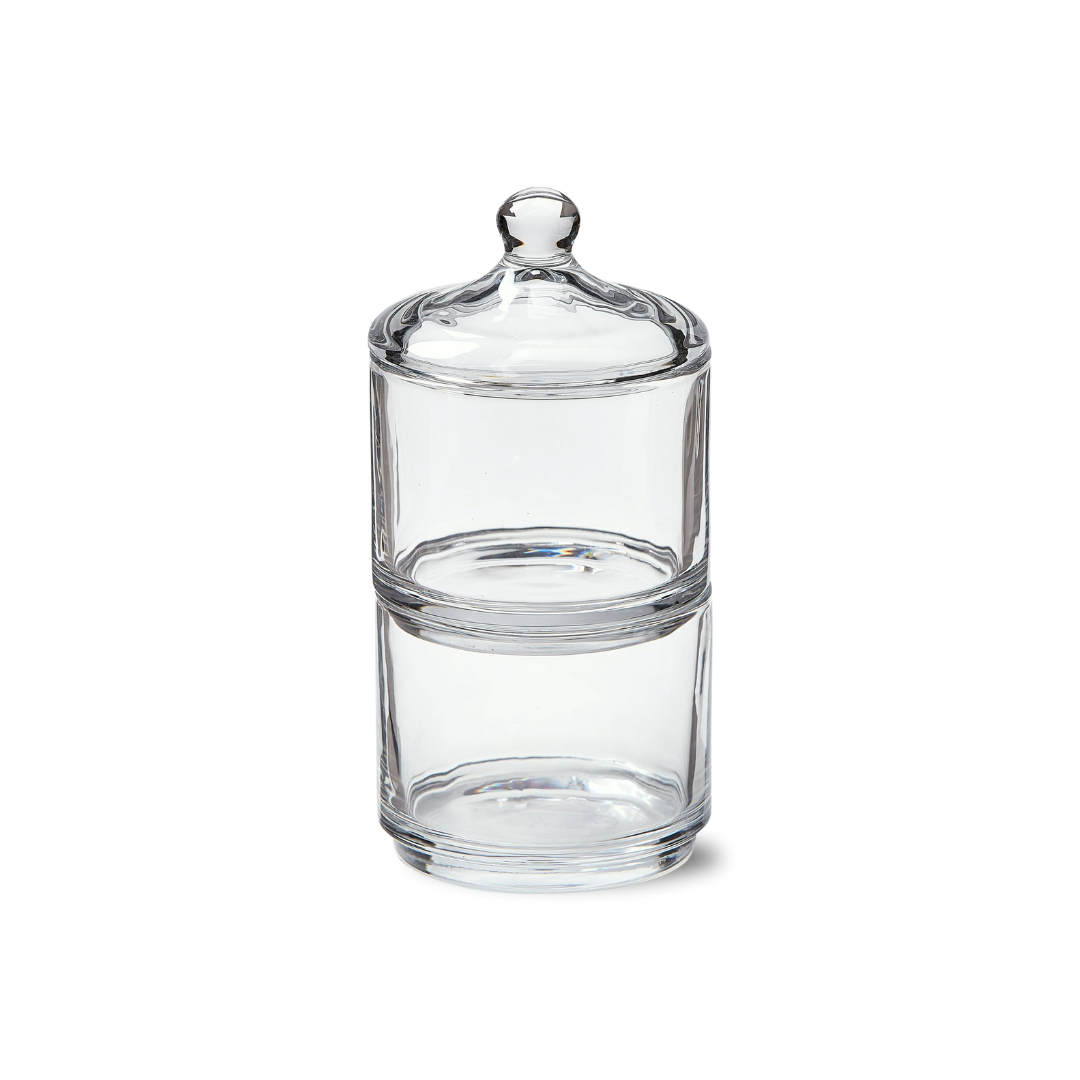 Eddin Stackable Glass Apothecary Jars with Lid for Everyday Items or Display Use