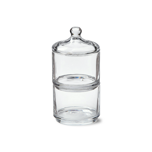 Eddin Stackable Glass Apothecary Jars with Lid for Everyday Items or Display Use
