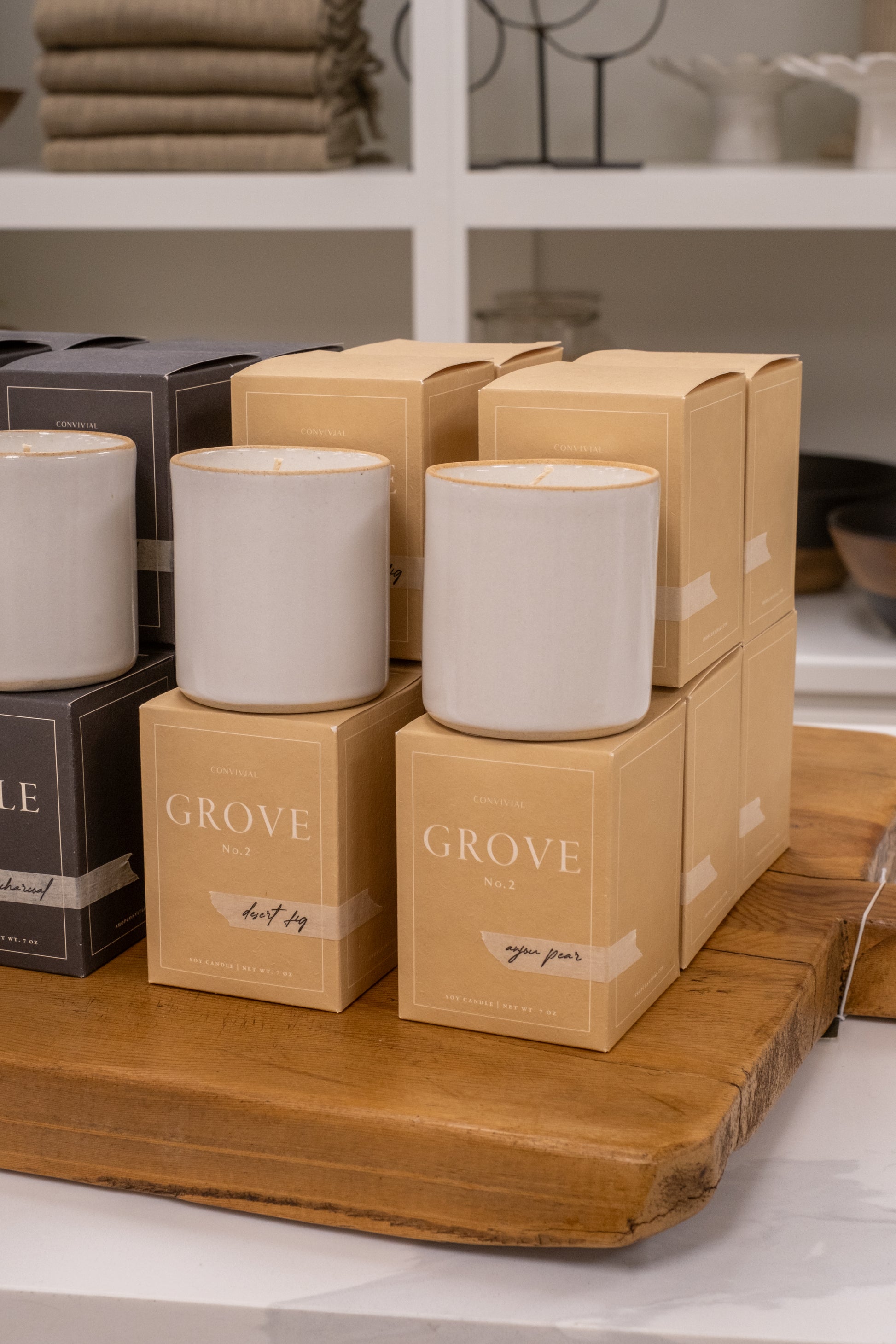 Grove No. 2 Soy Candle Collection Desert Fig and Anjou Pear