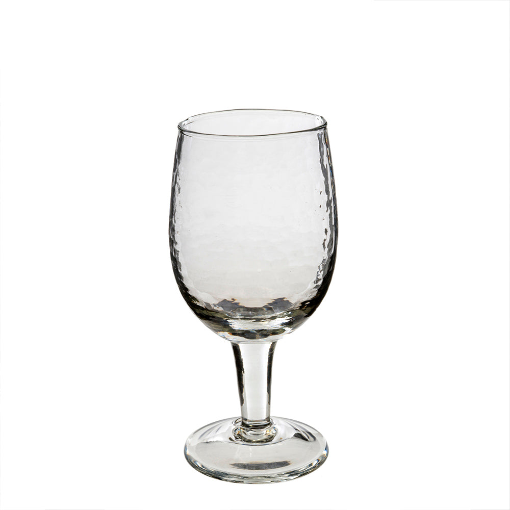 Ibiza Handcrafted 4-Piece Wine Glass Rippled Glassware Drinkware Set