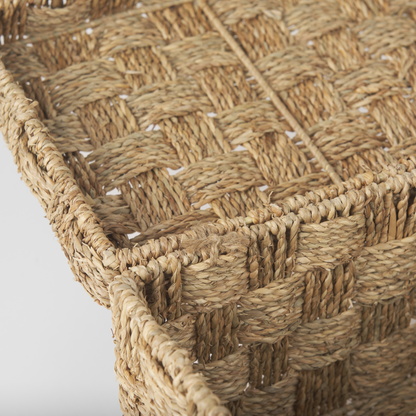Mirabel Woven Texture Natural Seagrass Open Box Close Up