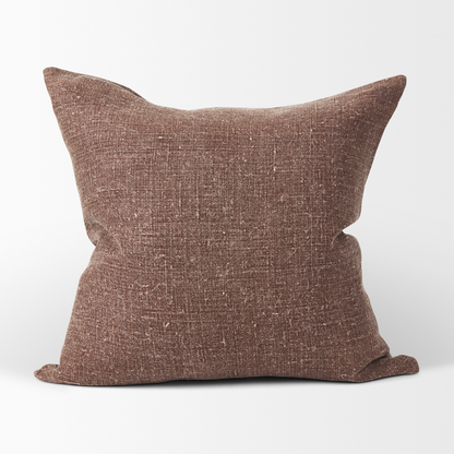 Whitley Brown Linen Pillow Cover