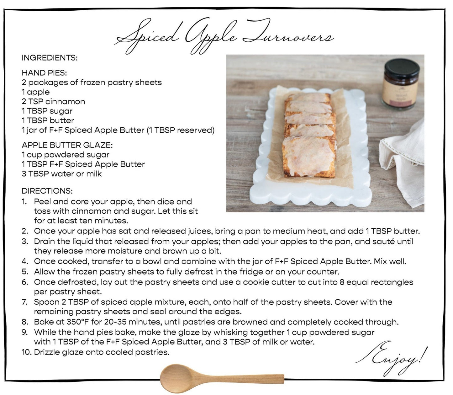 Gourmet Spiced Apple Butter Recipe for Spiced Apple Turnover Hand Pie Pastries