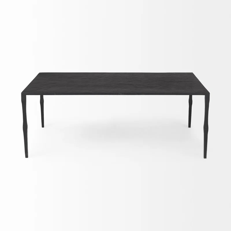 Cairo Black Textured Slender Minimalist or Industrial Iron Coffee Table