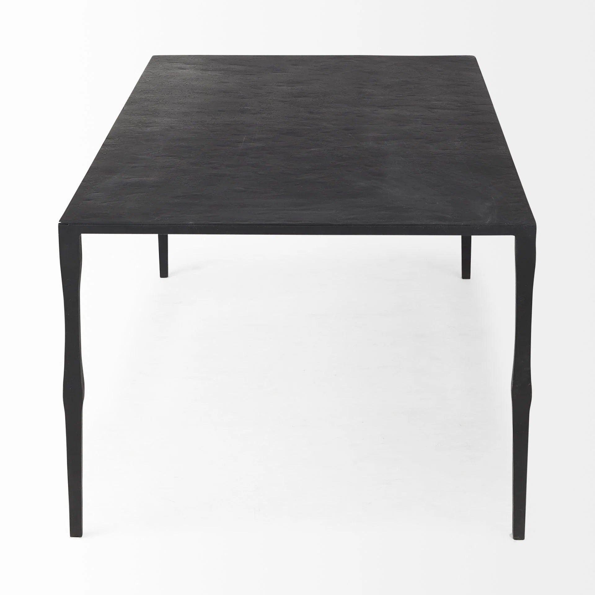 Cairo Black Textured Slender Minimalist or Industrial Iron Coffee Table