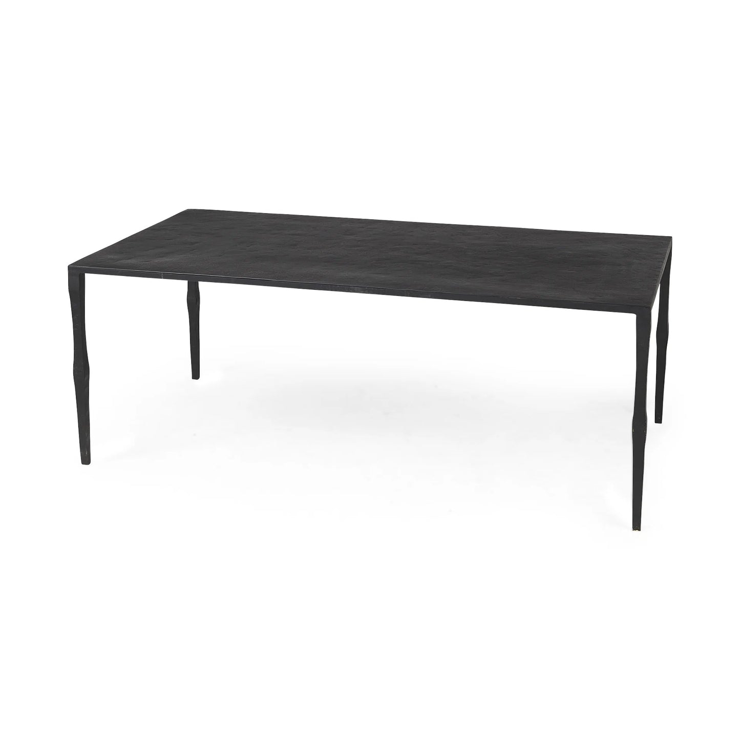 Cairo Black Textured Slender Minimalist or Industrial Iron Coffee Table