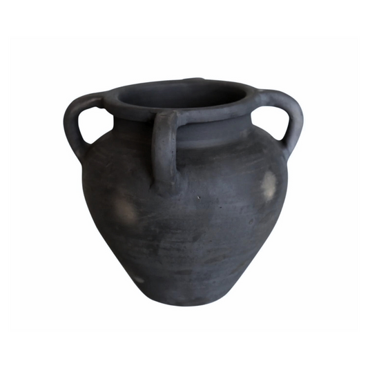 Tolar Matte Black Terracotta Pot or Vase