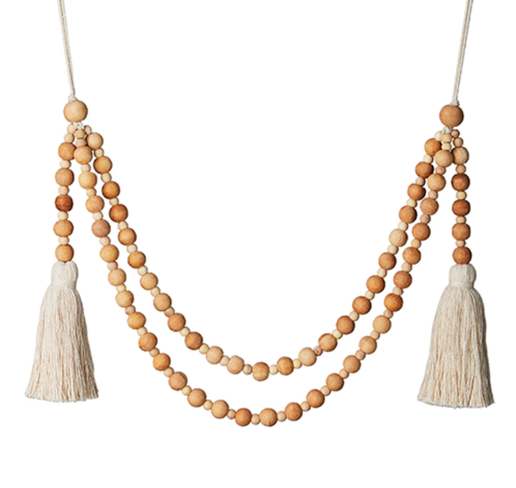 Double Swag Wood Bead Garland