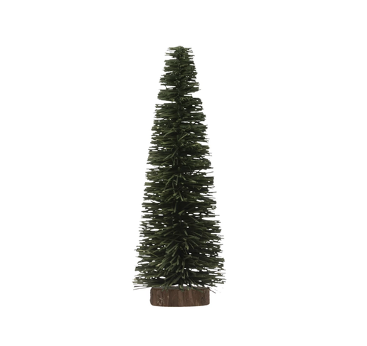 Evergreen Tree with Wood Base