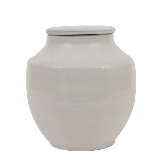 Hazel White Cachepot with Lid