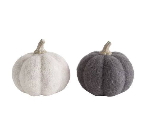 Large Wool Felt Pumpkin