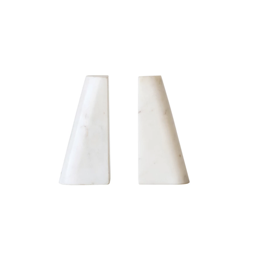 White Marble Bookend Set