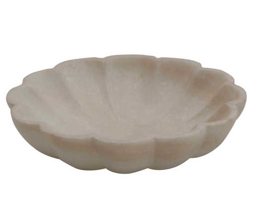 Maisie Carved Marble Petal Dish