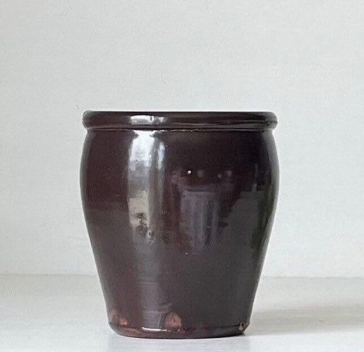 Found Vintage Stoneware Crock, Brown