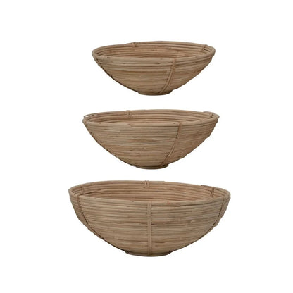 Hand-Woven Cane Bowl