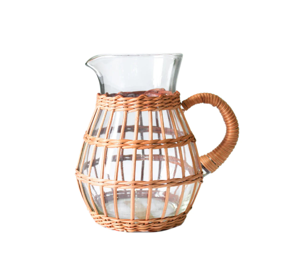 Cage Rattan Pitcher