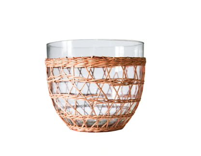 Cage Rattan Serving Bowl